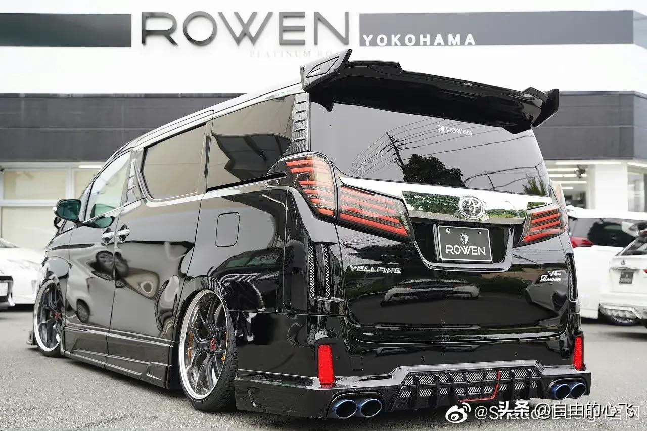 威尔法rowen尾翼,丰田威尔法改装rowen包围