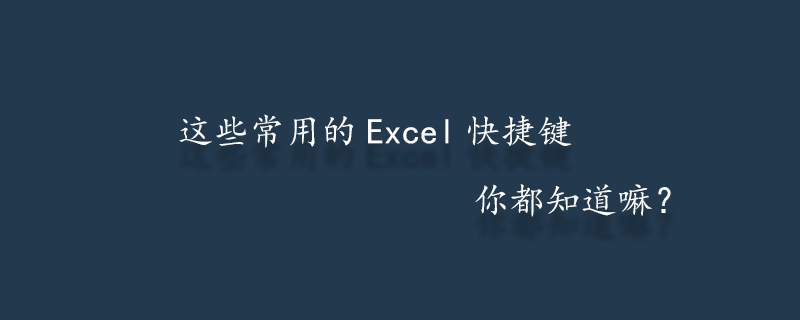 excel表格常用快捷键大全,excel表格截图快捷键ctrl加什么
