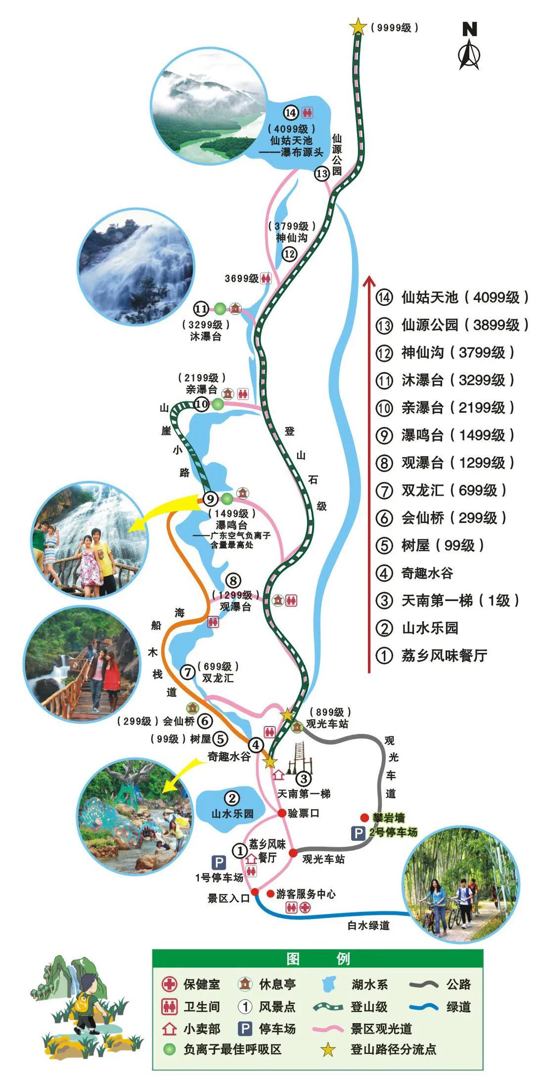 广州白水寨瀑布半人工半自然,广州市白水寨游玩景点