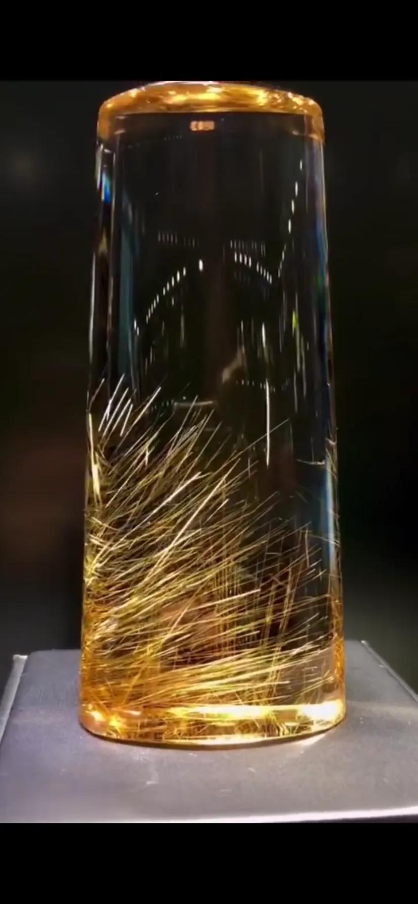 天然水晶原石超大摆件,天然水晶18寸黄色天然水晶球摆件