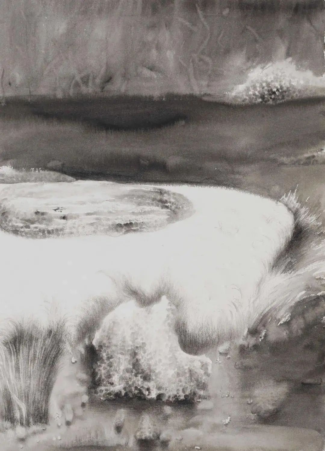 严谨细致的书法,水墨气韵生动的线描