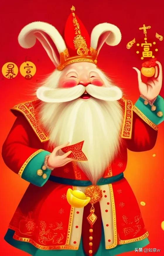 2023财神爷壁纸高清图文,2023年财神爷手机壁纸暴富图文