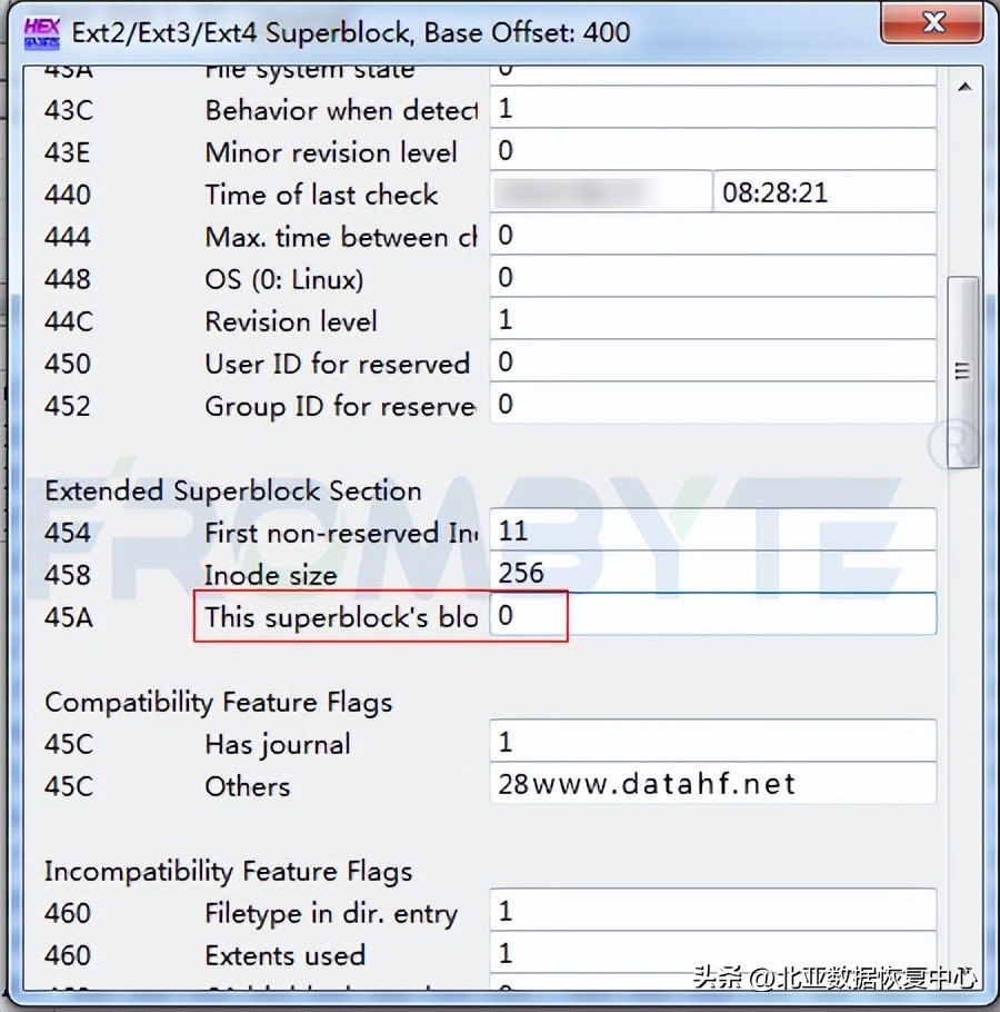 「服务器数据恢复」Ext4文件系统fsck后挂载不上并报错的数据修复