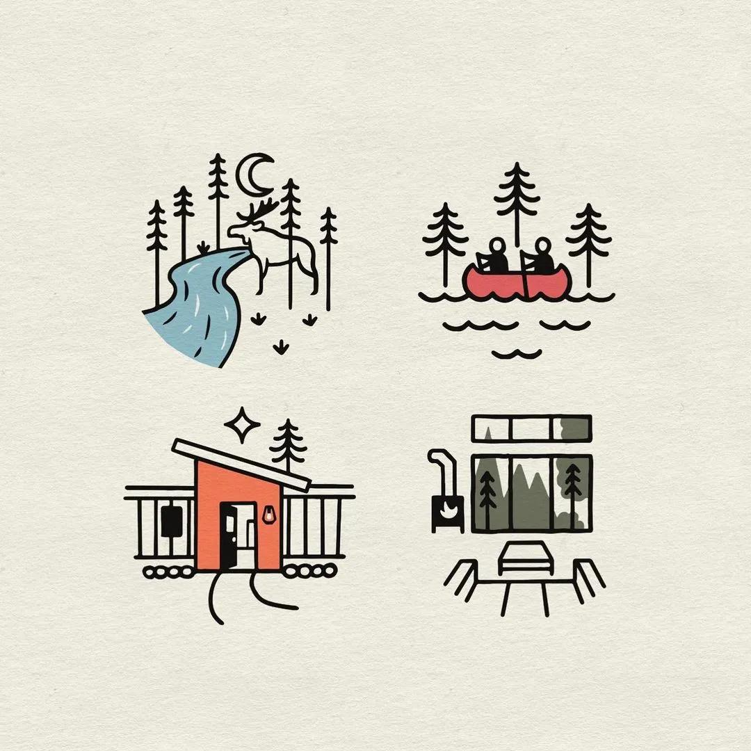 简单实用又好看的简笔画,60款唯美的风景简笔画