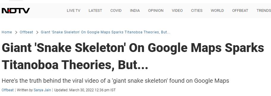 神秘巨蛇骨架,130米巨蛇骨架