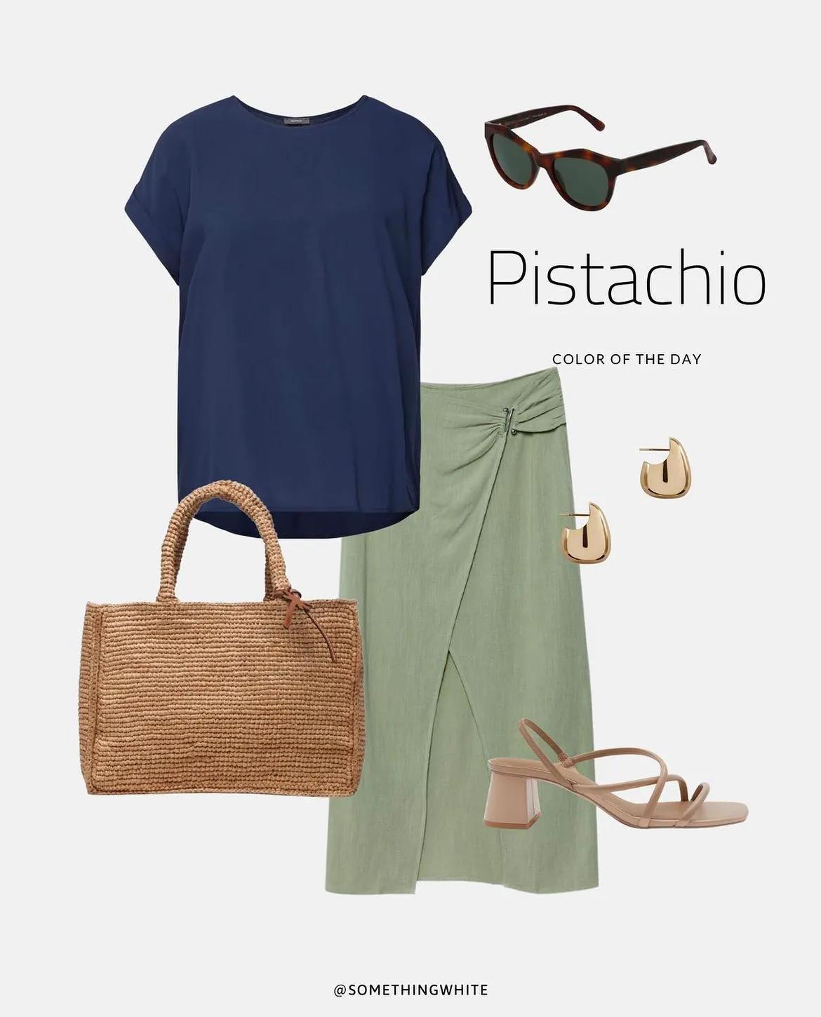 开心果色衣服穿搭,开心果色衣服搭配