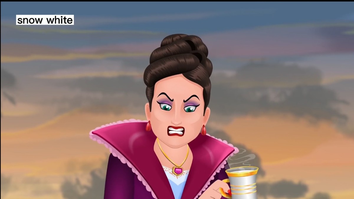 白雪公主中英绘本,格林童话故事绘本白雪公主