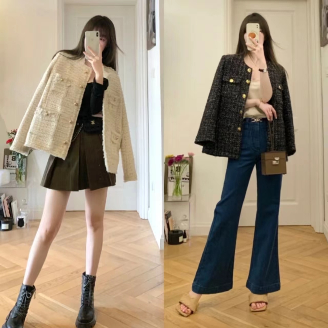 30-40岁洋气外套小香风套装,小香风外套年轻气质搭配