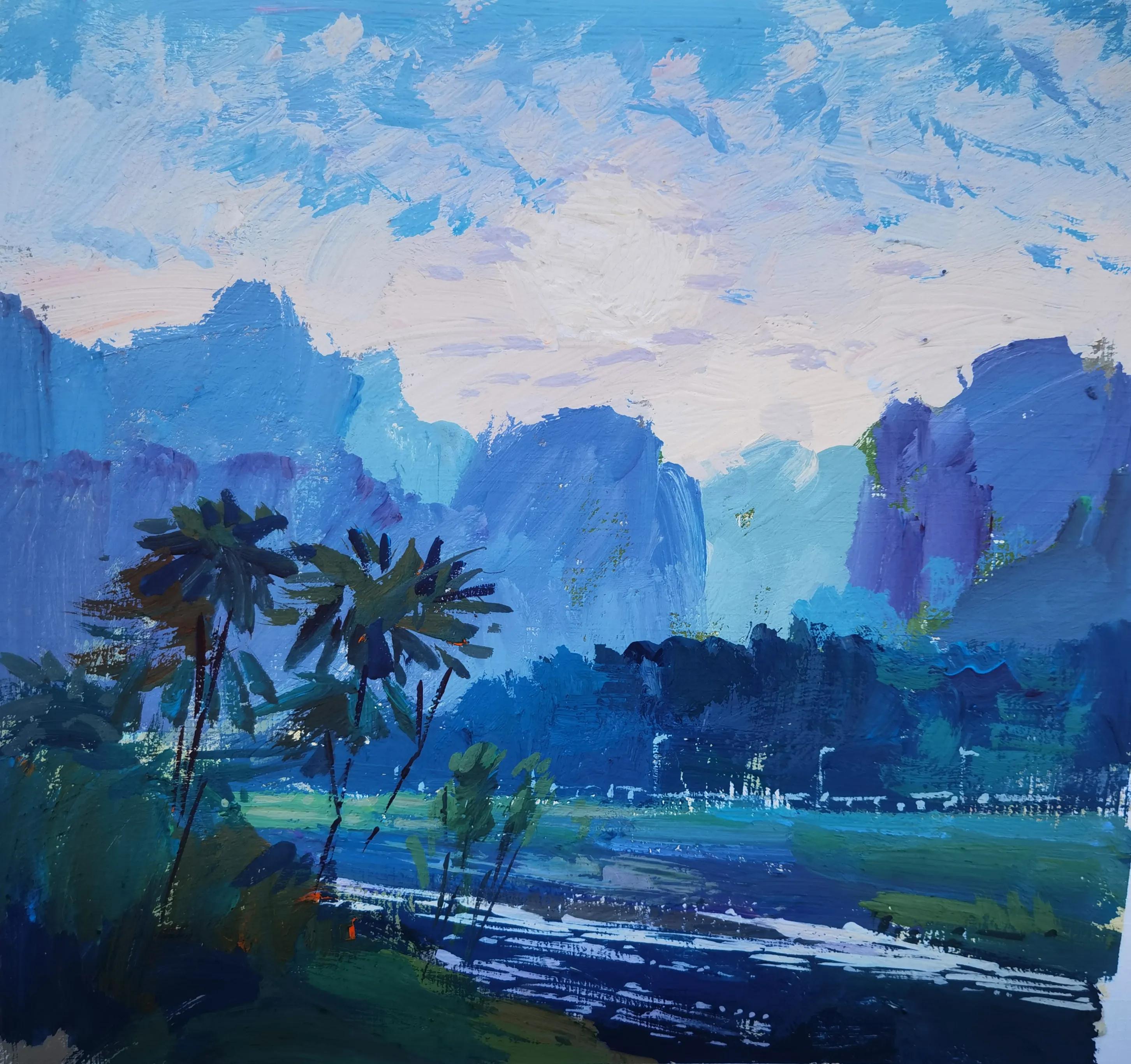 叶县迎国庆书画展,叶县融通实验高中国庆画展