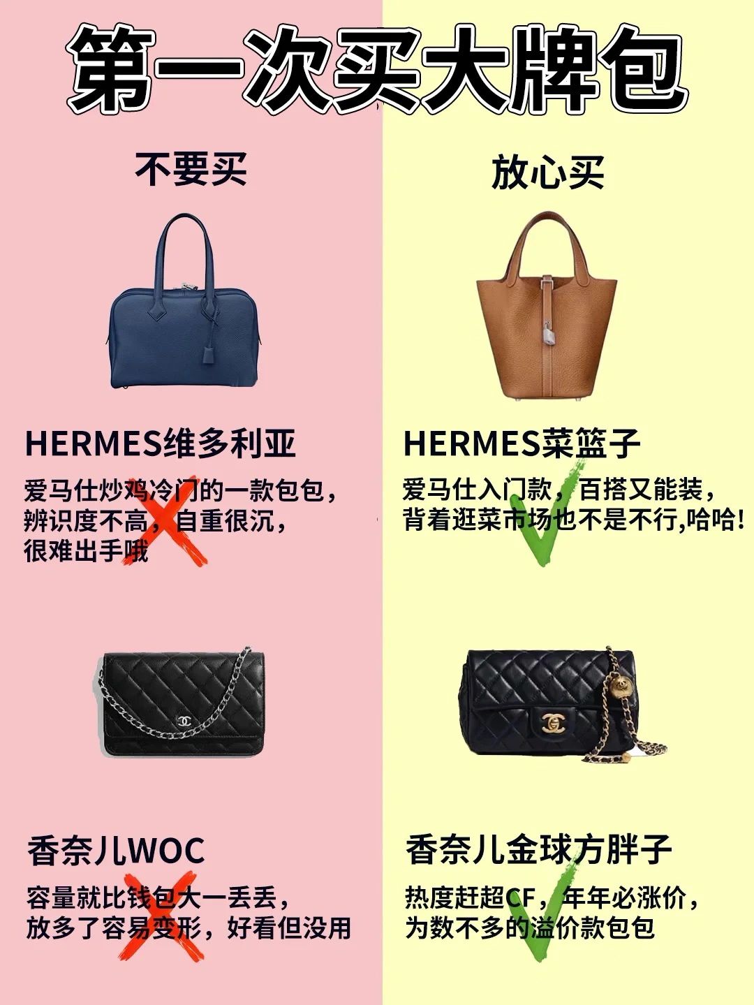 第一次买大牌包包如何选？买对不买贵