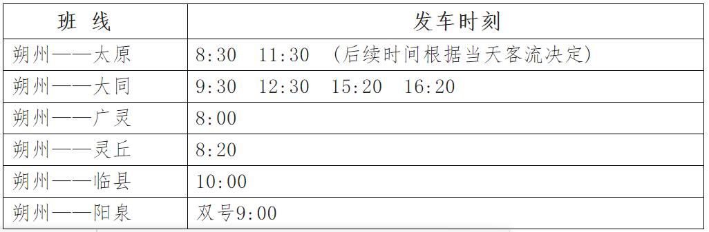 朔州市朔城区暂停所有客运班线,朔州公交最新通知7路恢复线路