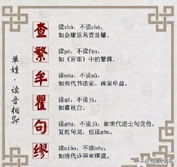 你能看懂几个姓,有哪些你想不到的姓