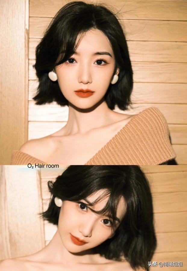 适合高个的齐肩烫发,2020年最流行的齐肩烫发没刘海