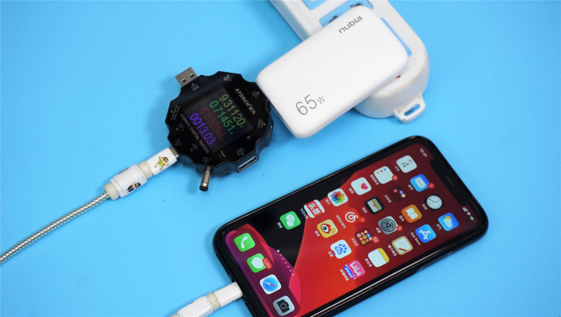 努比亚65W氮化镓充电器测评,努比亚65W快充头测评