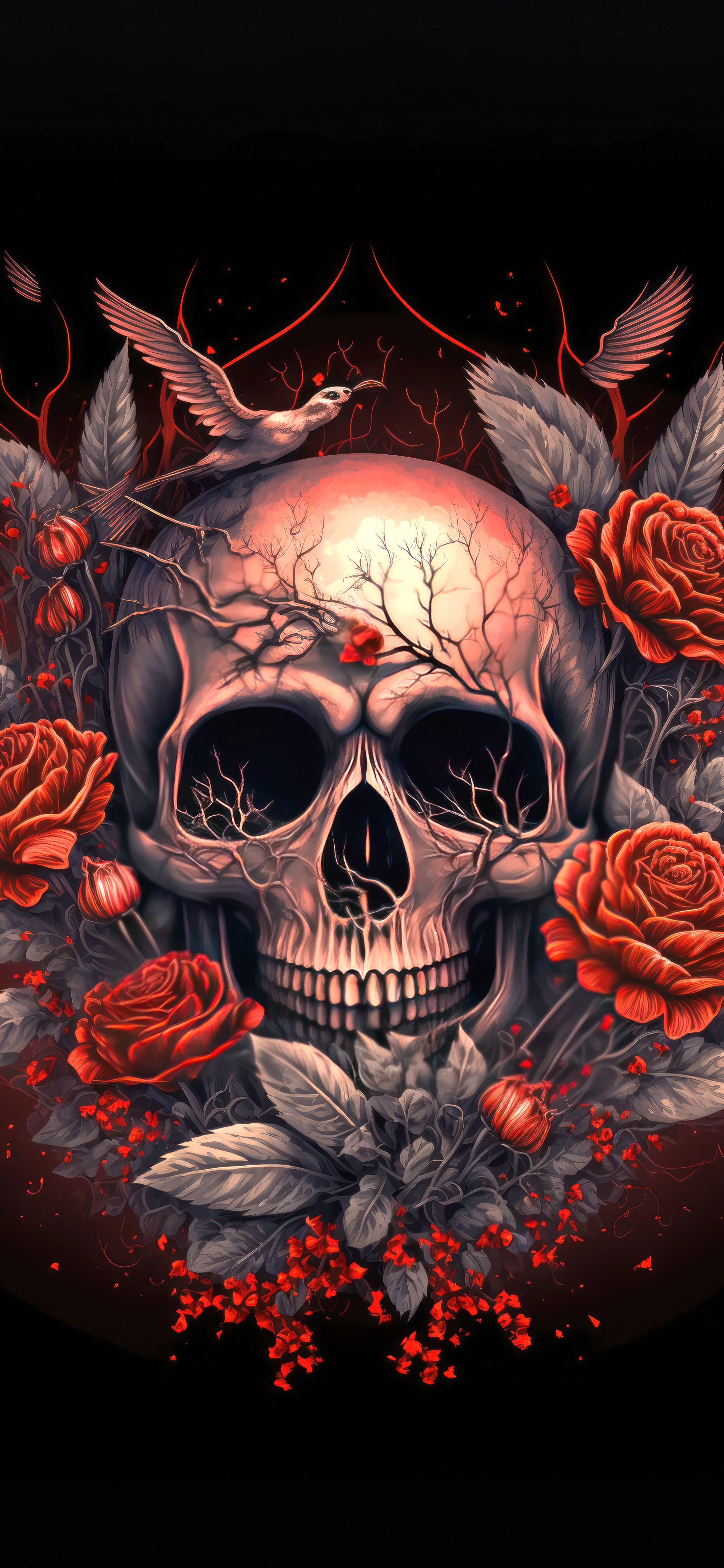 壁纸图集骷髅花,骷髅壁纸超清4k手机壁纸
