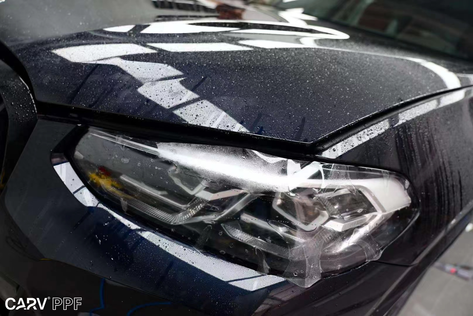 宝马x3卡普里灰紫改色膜,宝马x3贴膜冰莓粉