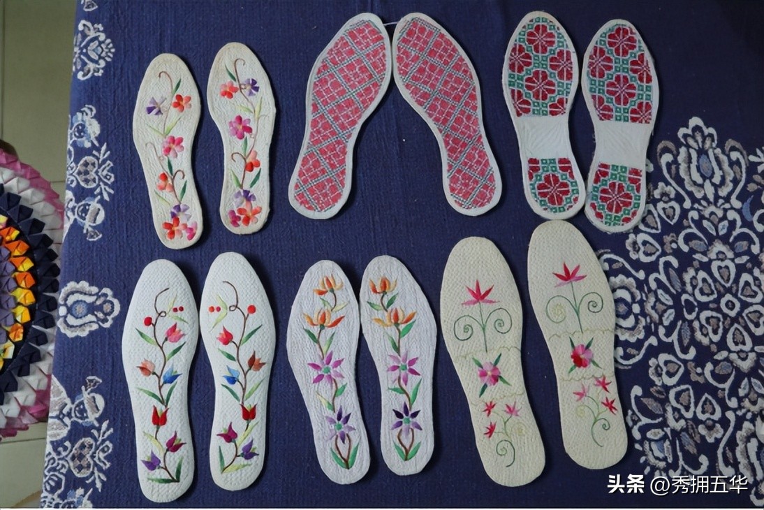 大理古城手工绣花鞋,白族手工绣花鞋