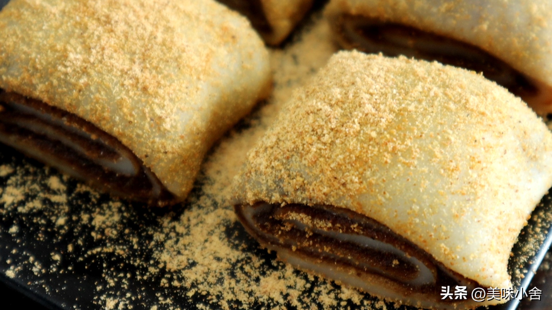 豆香馅甜入口绵软的驴打滚,小吃驴打滚做法教程