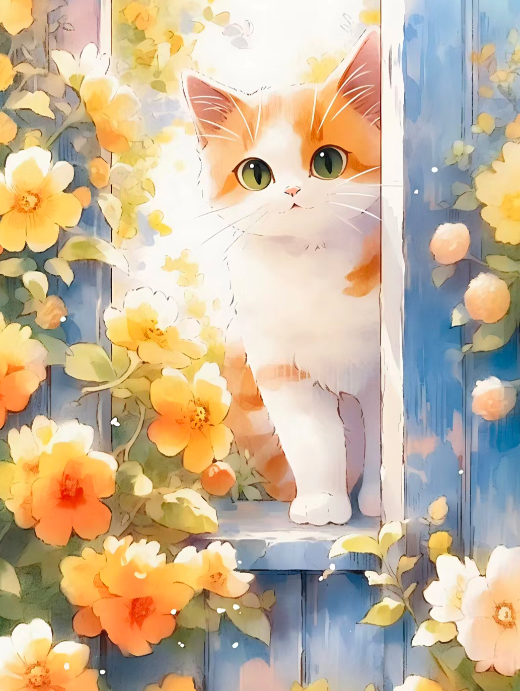 猫咪高清壁纸4k全屏60帧,萌萌哒粉色花篮里的猫咪图片壁纸