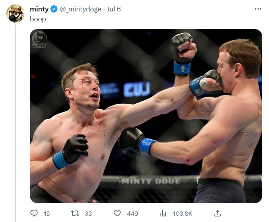 马斯克回应扎克伯格效仿推特,扎克伯格马斯克推特聊天