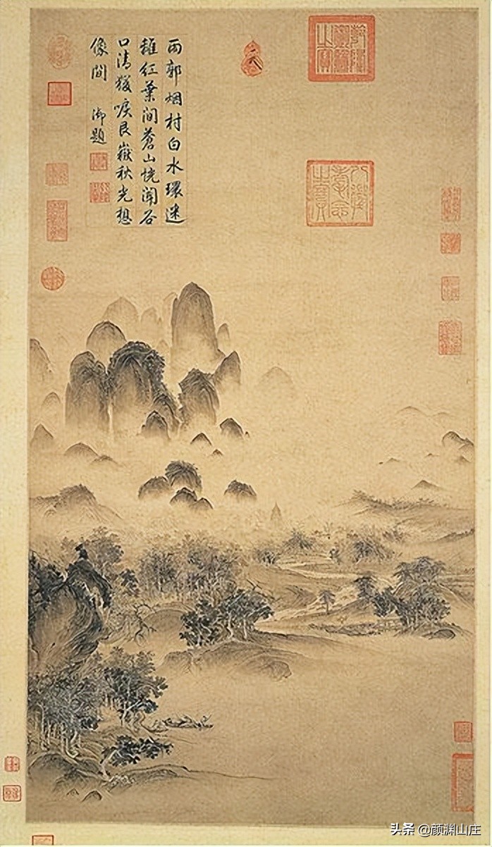 《山水诗98首》行人无限秋风思，隔水青山似故乡