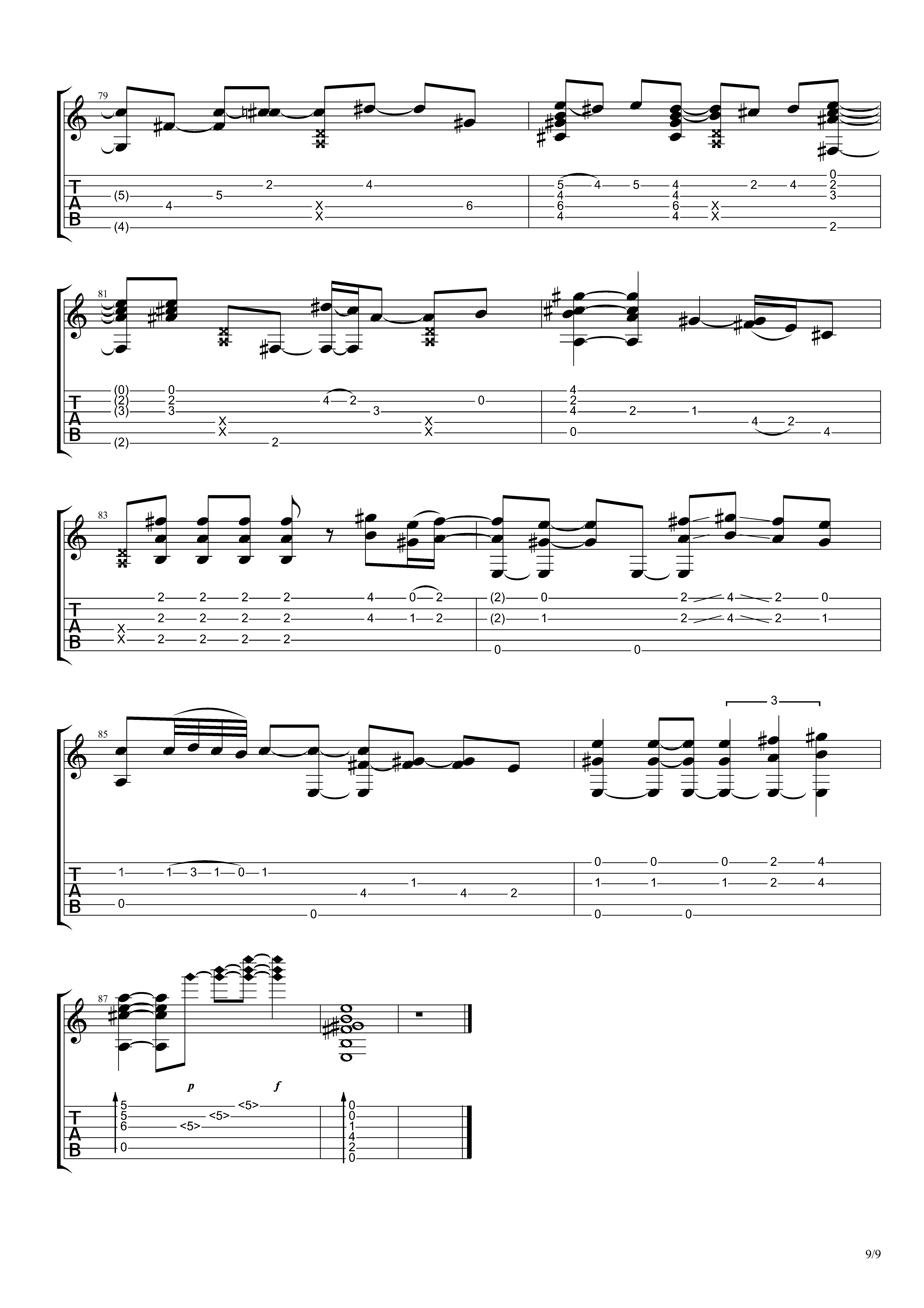 普通朋友十级吉他谱,普通朋友F调吉他谱