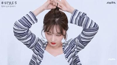 如何扎出女明星显脸小的高马尾,直刘海如何梳高马尾显脸小