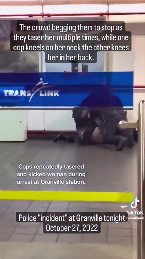 天车站公然扒衣、殴打女孩，温哥华警察摊上事儿了