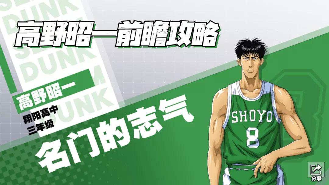 灌篮高手手游新阵容搭配,灌篮高野昭一