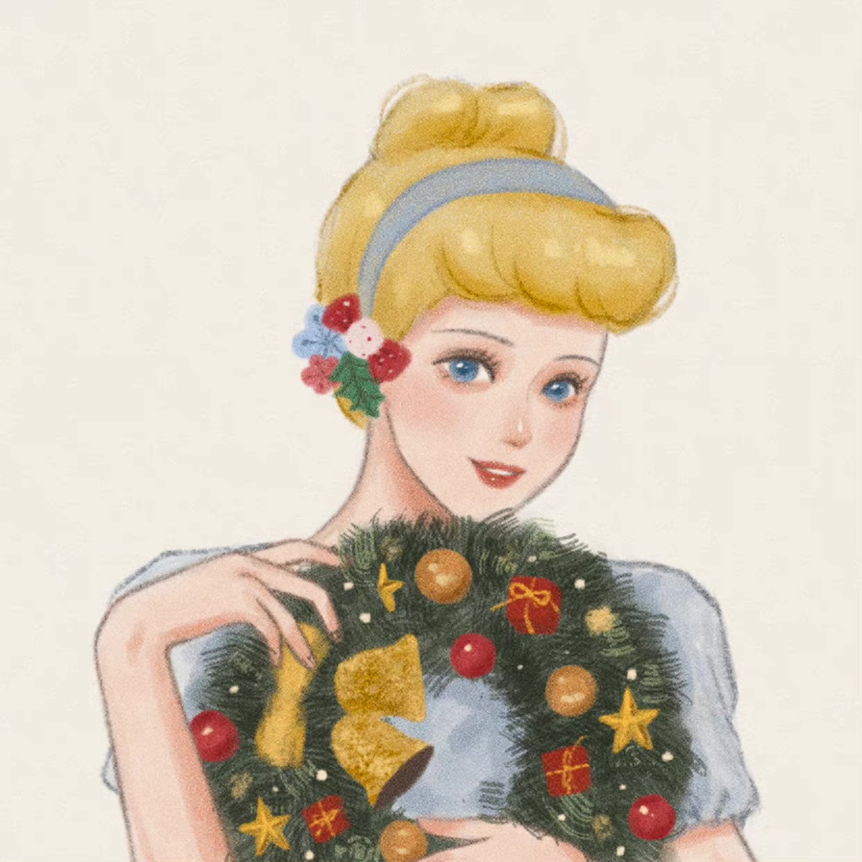 迪士尼公主头像闺蜜手绘可爱卡通,女孩儿闺蜜头像五人迪士尼公主款