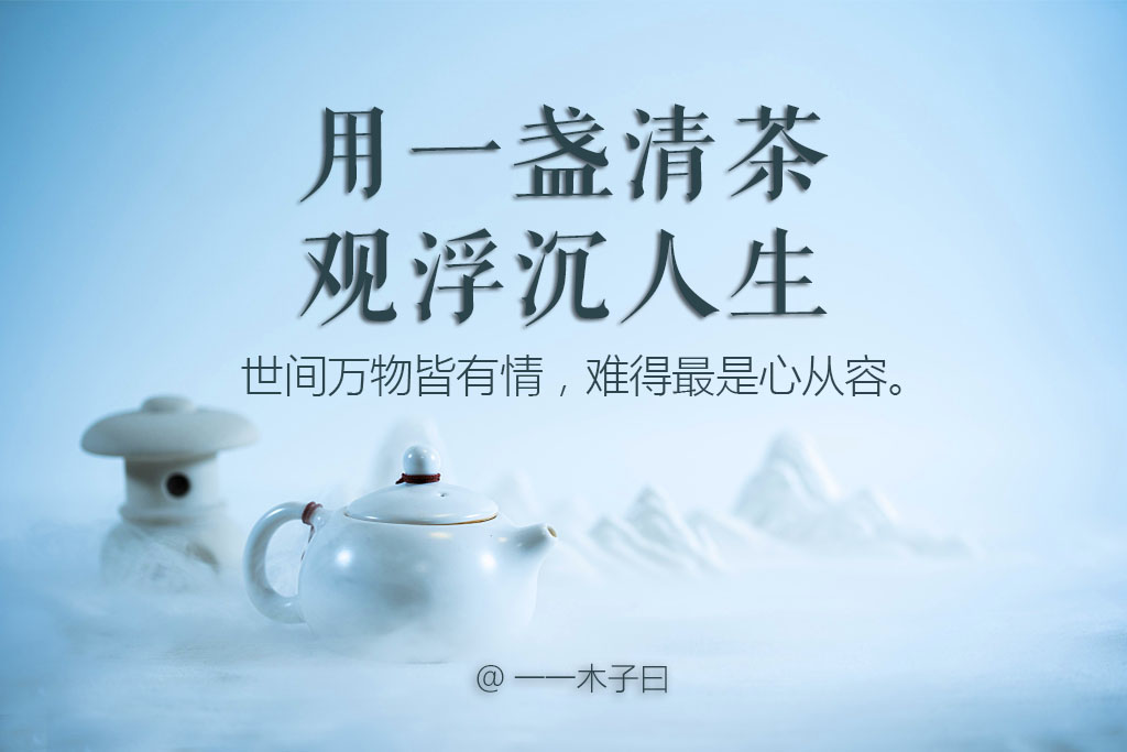 岁月如烟终会逝,人生似水岂无涯。用一盏清茶,观浮沉人生!