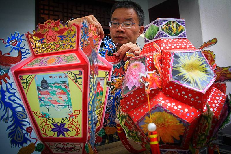 张俊涛国家级非遗项目传承人,非遗文化传统项目灯笼山东