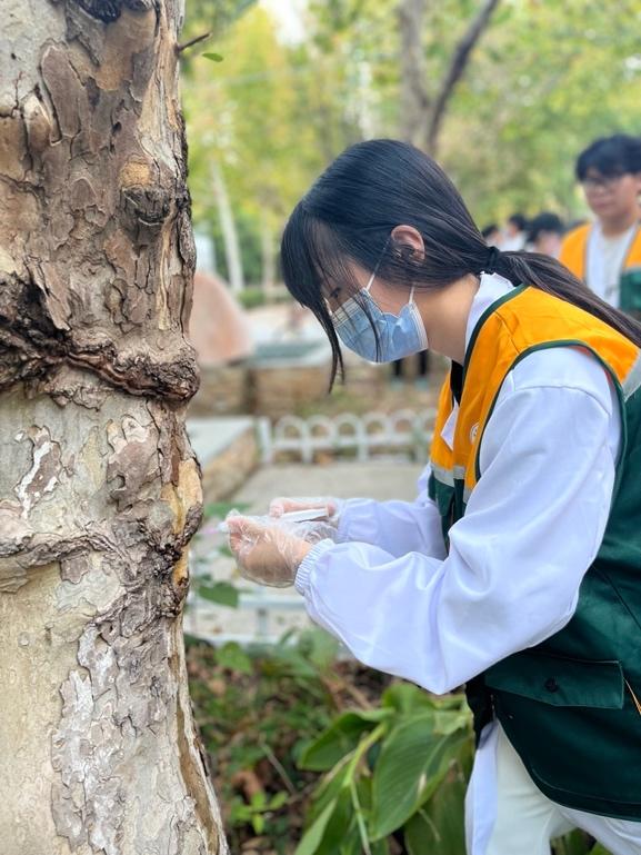 一人一树绿化地球公益活动,爱校护校共建美好校园