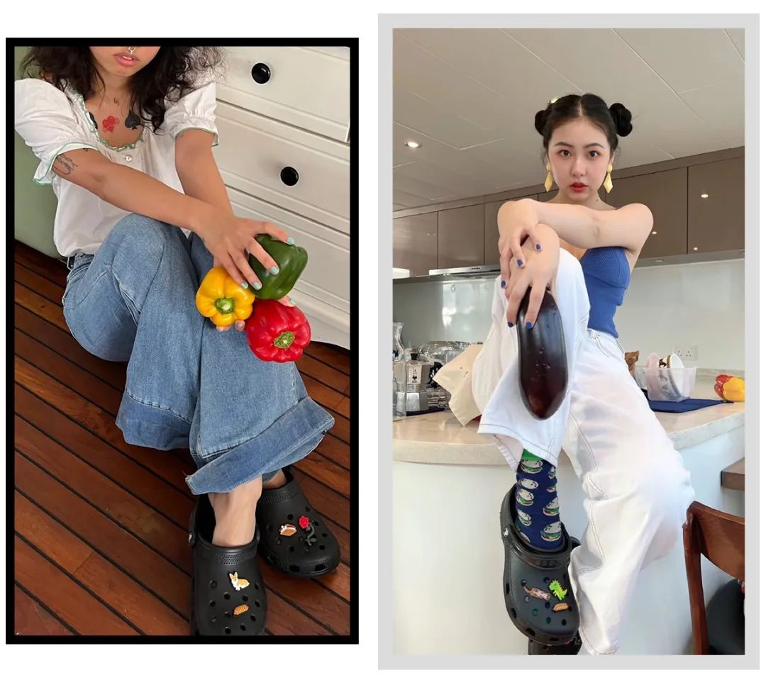 杨超越脚上穿的鞋,杨超越穿露脚鞋