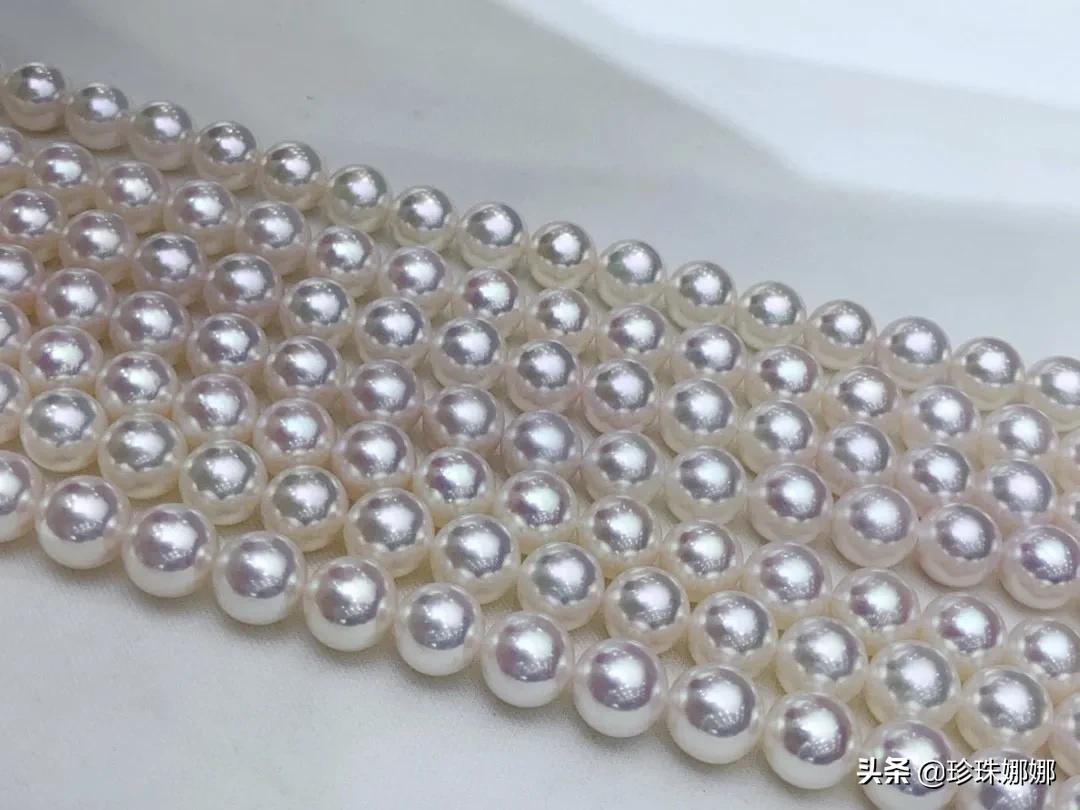 顶级akoya金裸珠,8-8.5的akoya珍珠有多大