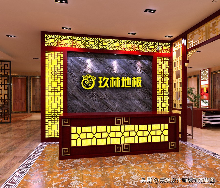 木地板店设计效果图大全集,品牌地板专卖店设计效果图大全