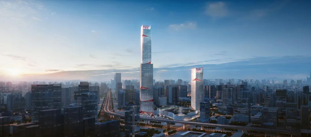 赣州新地标赣州之星,赣州赣江之星双子塔建筑工地