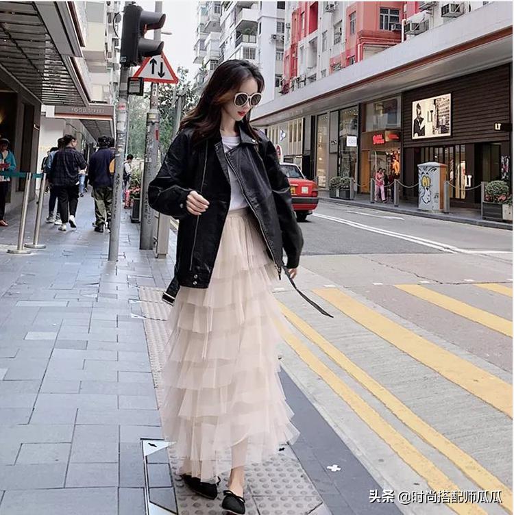 158梨形身材显瘦连衣裙长裙,洋气长裙穿搭技巧
