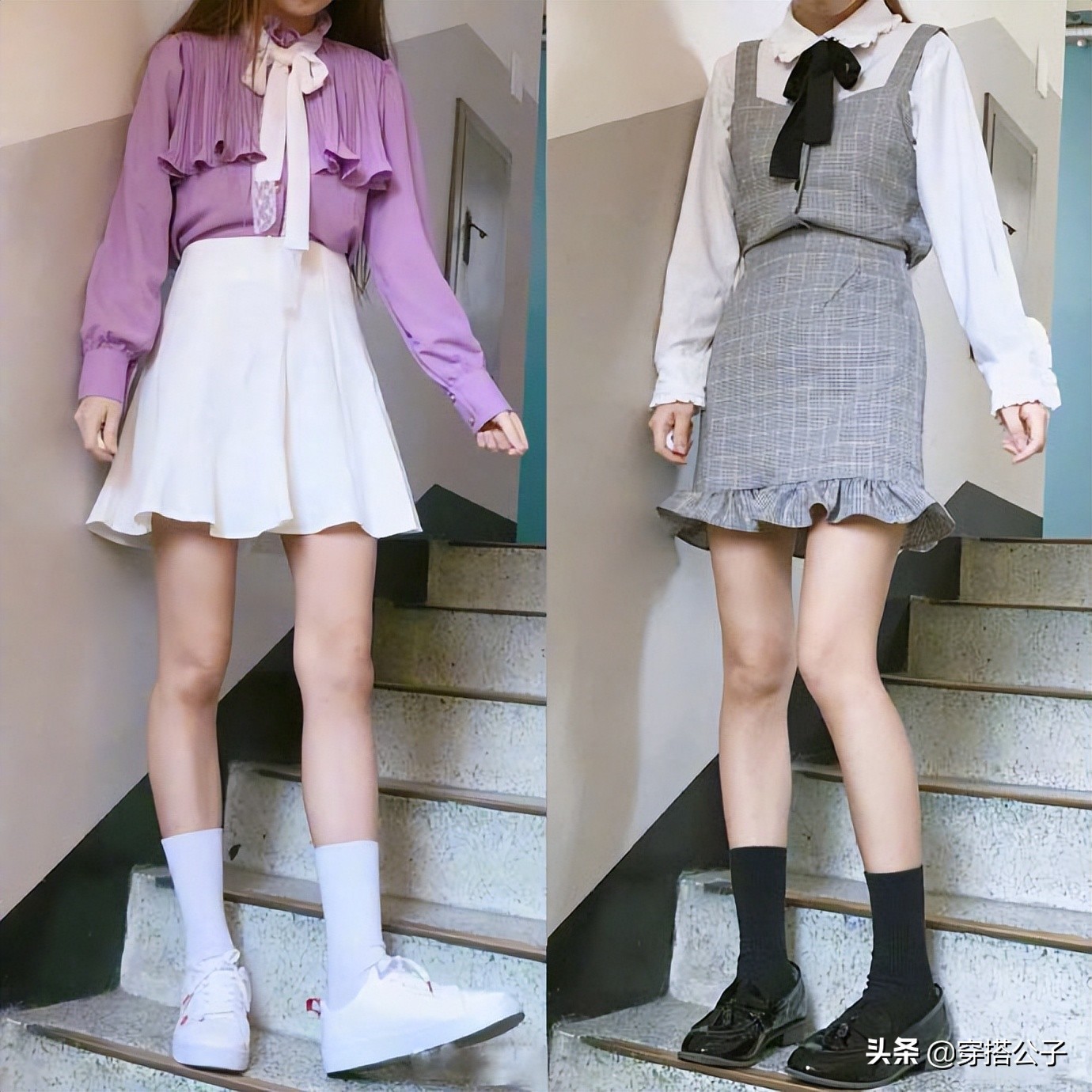 夏日清新减龄t恤半身裙两件套装,夏季碎花裙穿搭半身裙