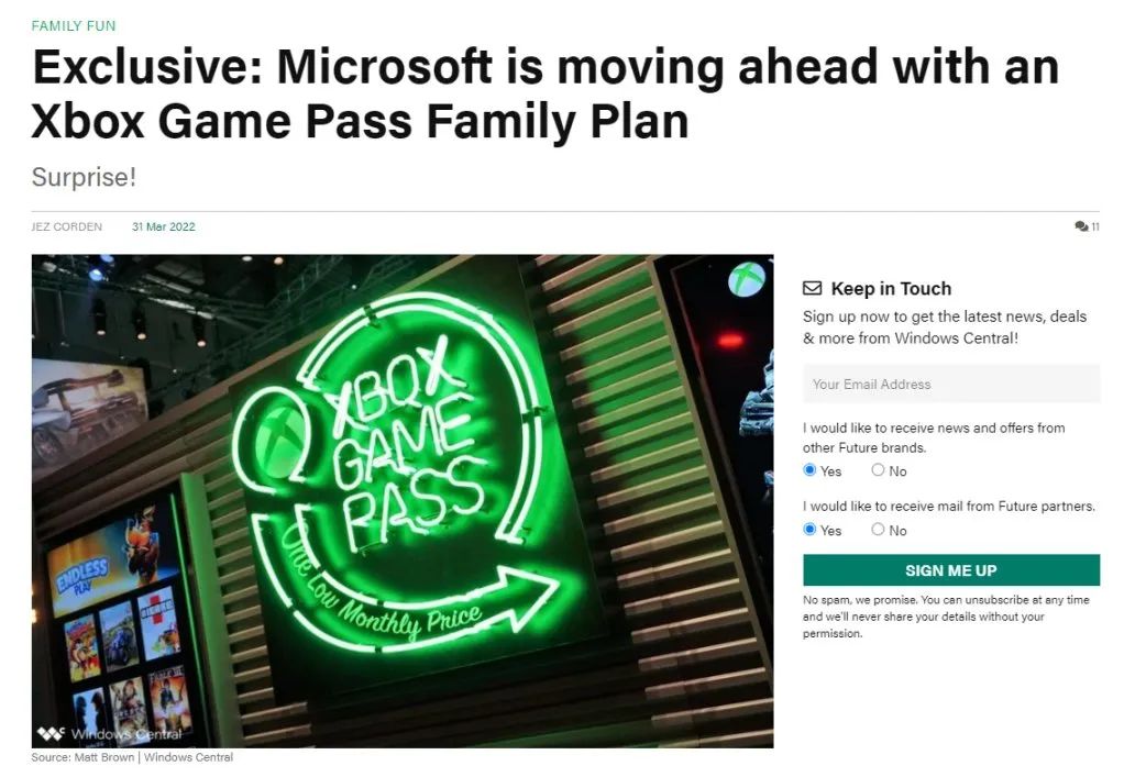微软被曝推出“家庭会员”，凑5个人就能白嫖游戏