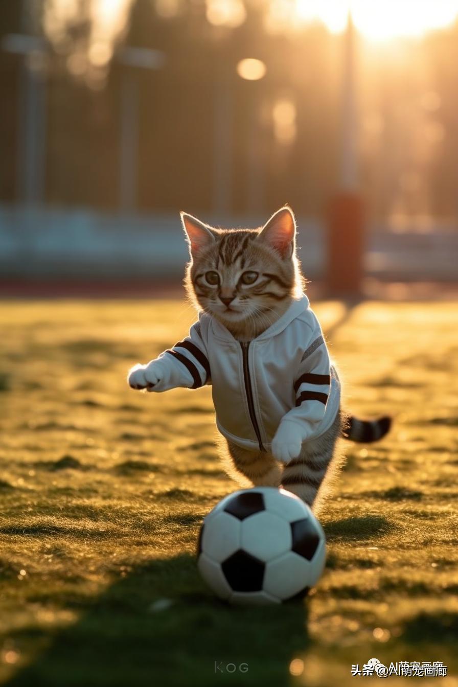 足球比赛闯进来一只猫,足球比赛出现了一只小猫