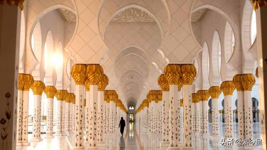 阿联酋阿布扎比最奢华的清真寺,世界上最豪华的清真寺阿布扎比