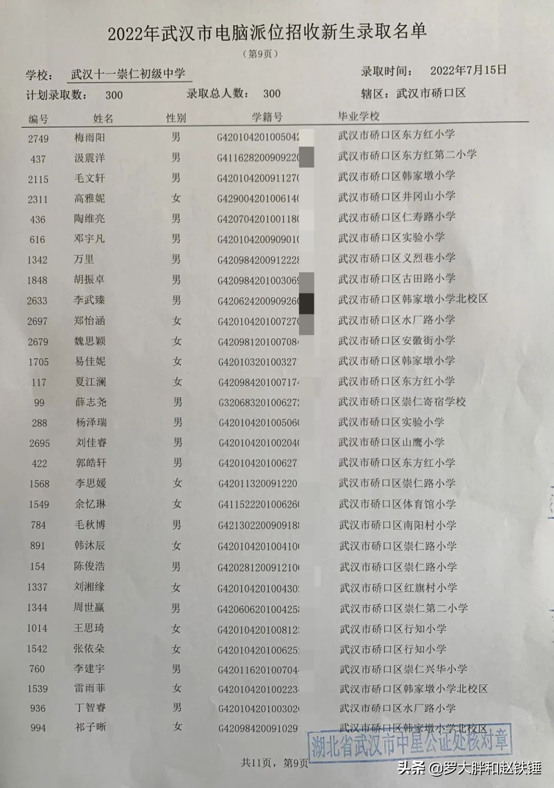 2020年武汉市小升初电脑派位,武汉市江汉区小升初电脑派位结果