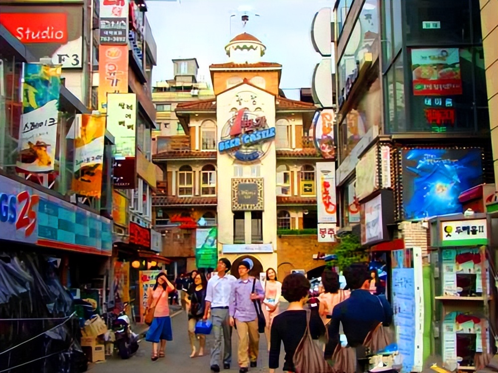 韩国旅游韩国酒吧街,韩国首尔旅游地图