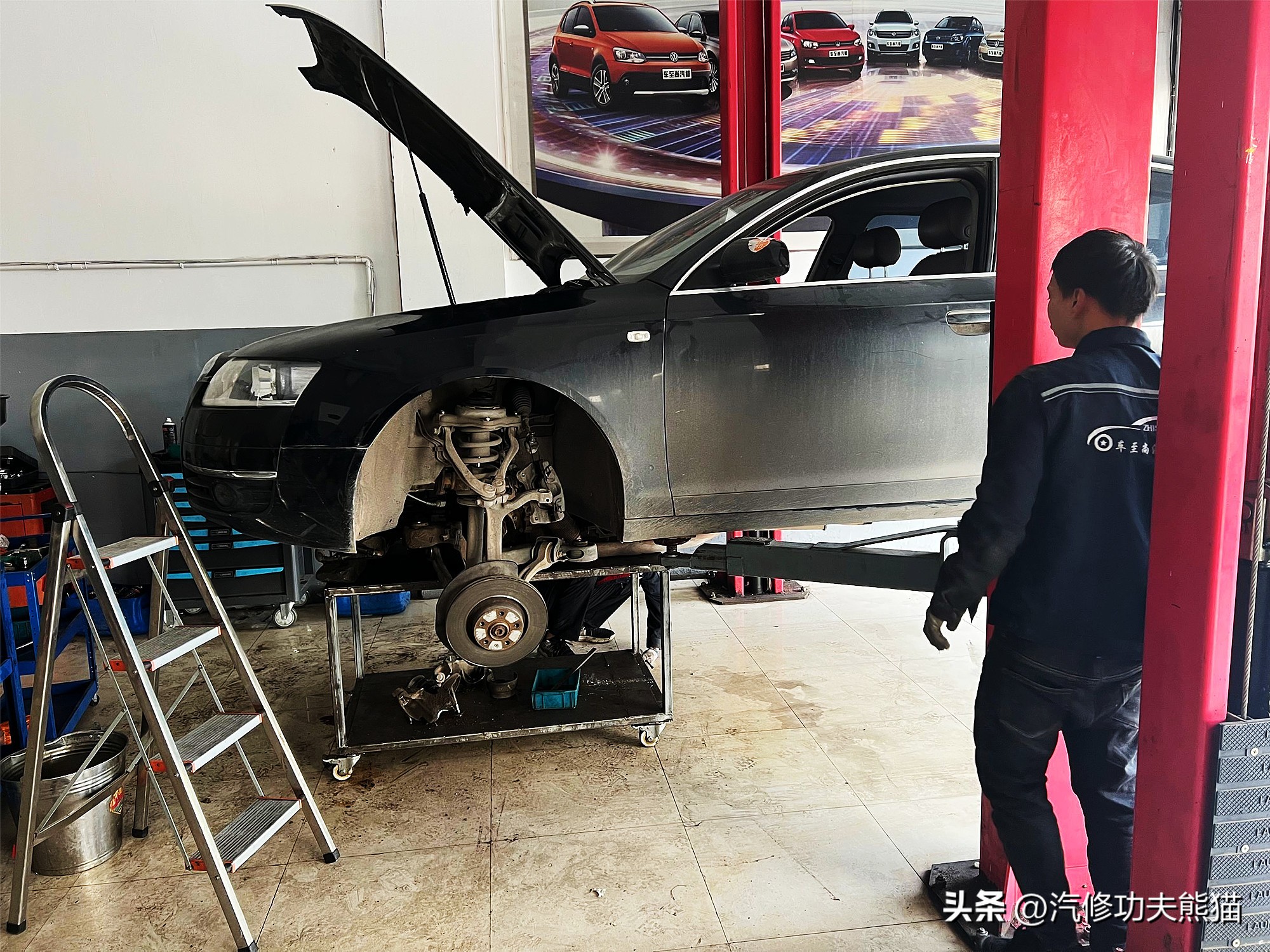 翻新60年前的奥迪,老车翻新奥迪a6发动机