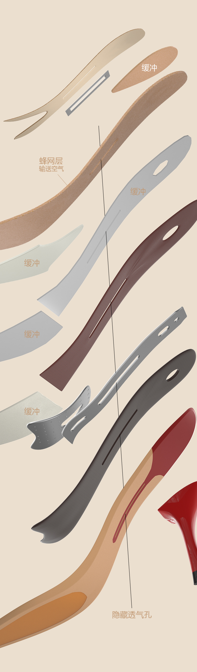 一款设计非常特别的高跟鞋,好看又有特点又有设计的高跟鞋