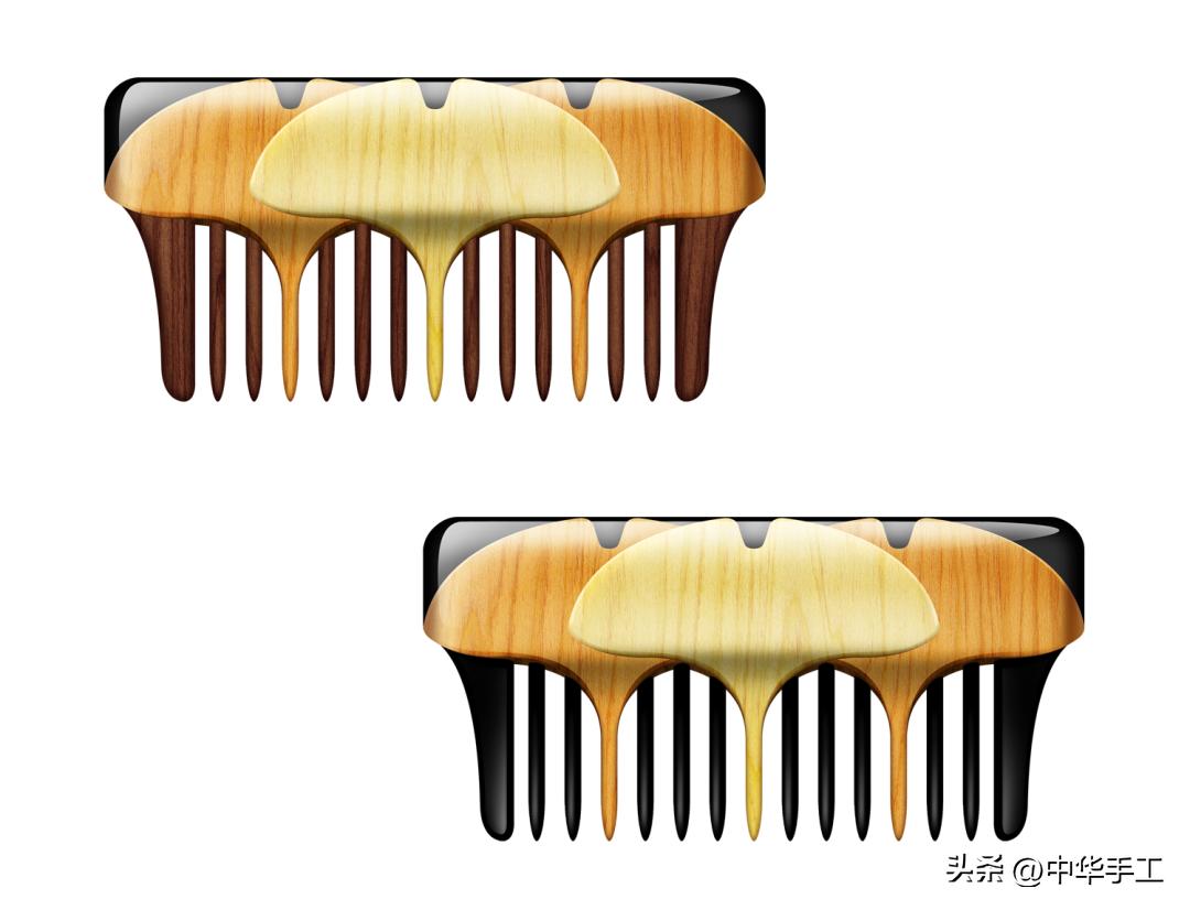 木梳简单设计图,手工木梳设计