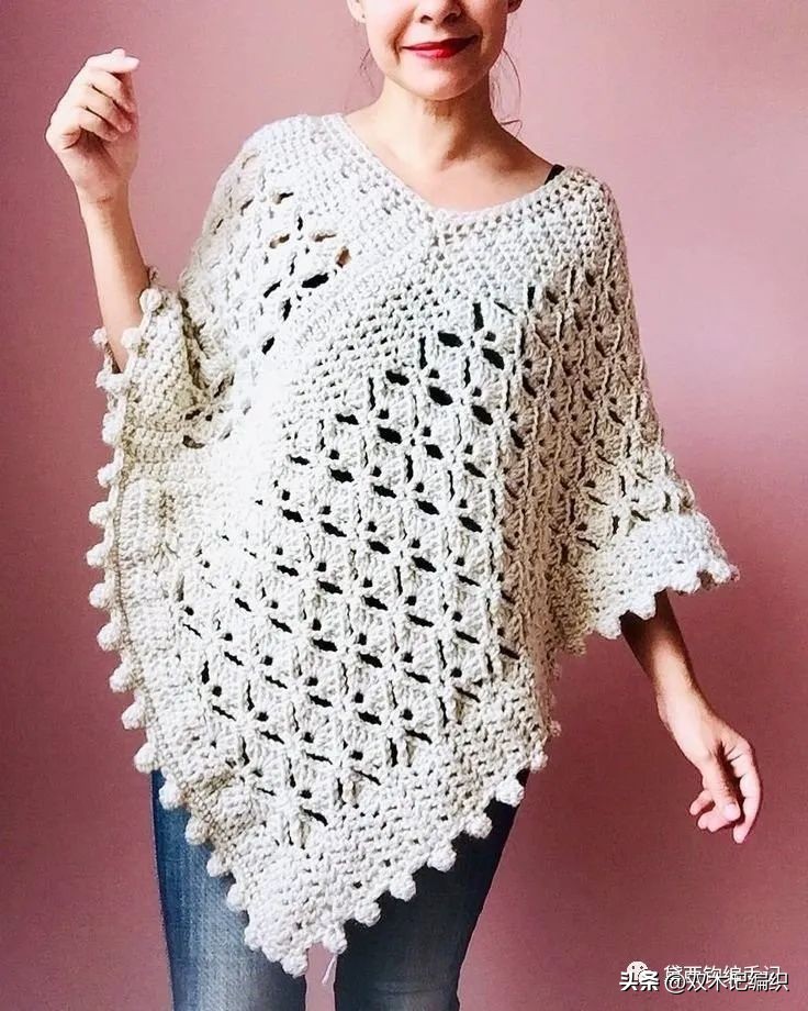 4岁女童斗篷披肩钩针视频教程 (敏敏的斗篷披肩钩针教程合集)