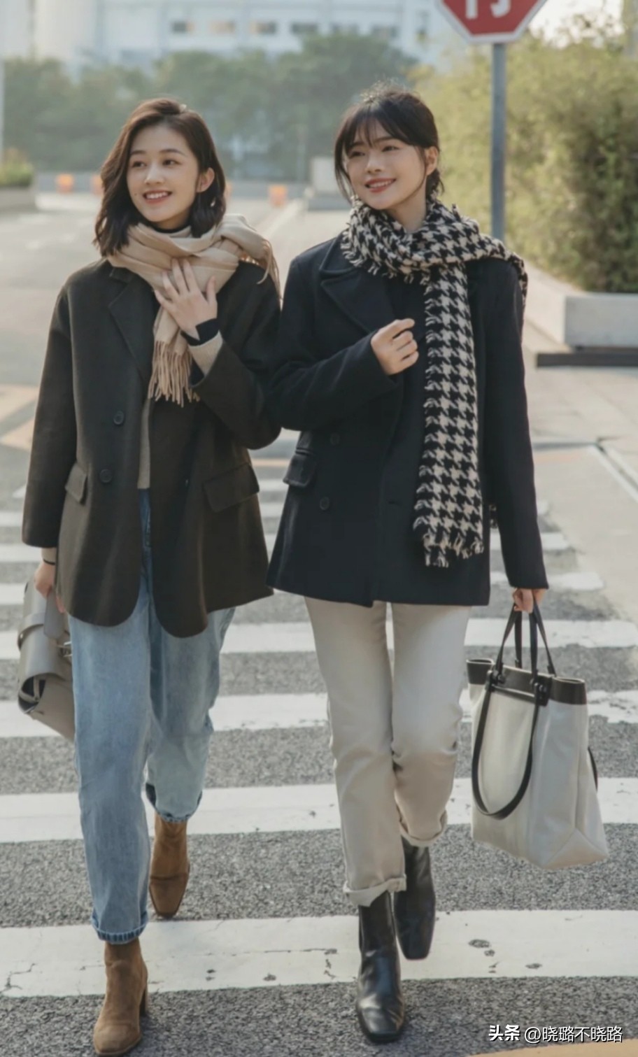 烟管裤搭配毛呢西装外套,西装烟管裤穿搭女春秋搭配高级感