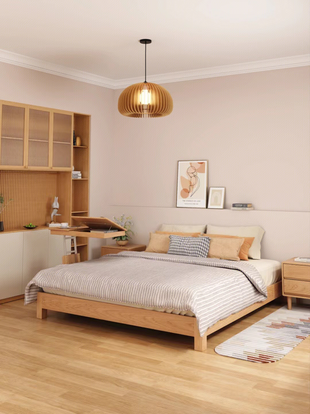 拼多多实木床无床头,简单又大气的实木床